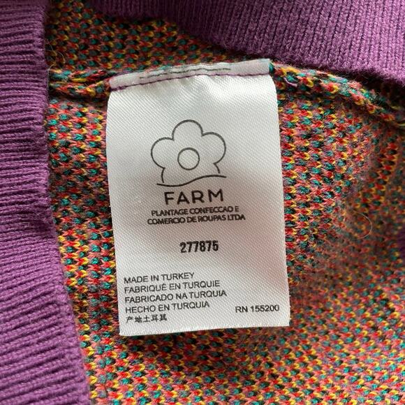 Farm Rio for Anthropologie Sweater Granny Square Pattern Size XS - Picture 9 of 10